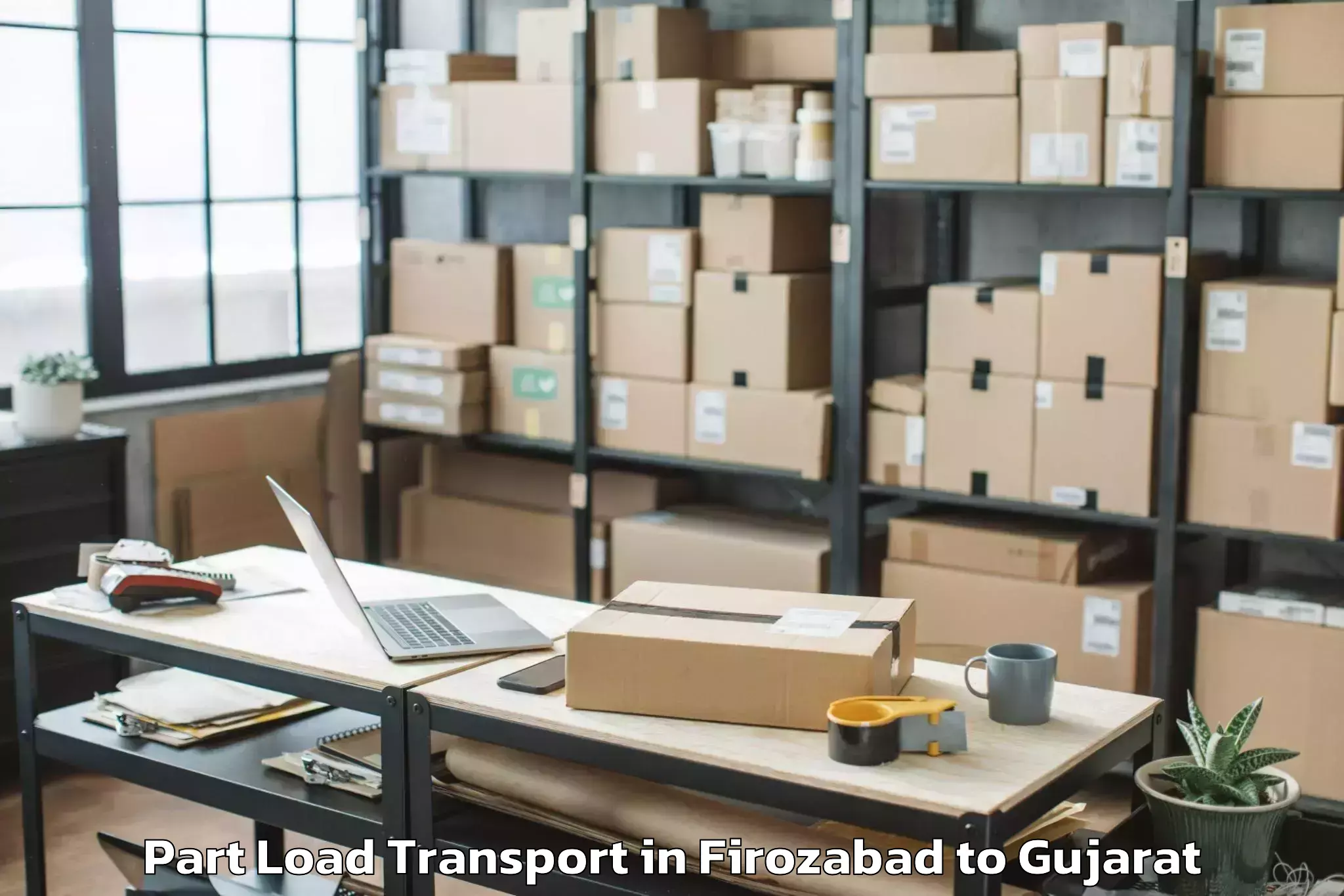 Expert Firozabad to Ahwa Part Load Transport